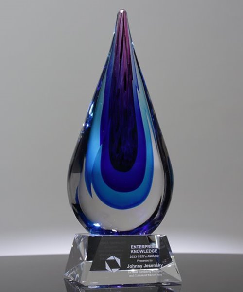 Orchid Blaze Art Crystal Award