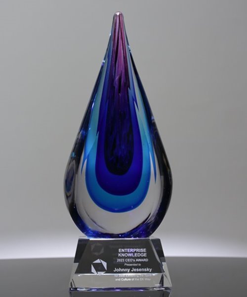 Orchid Blaze Art Crystal Award