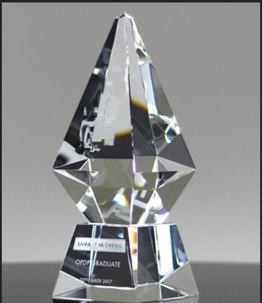 Excellence Award Crystal Obelisk