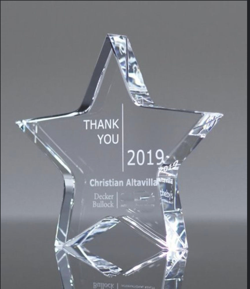 Optic Crystal Star Award