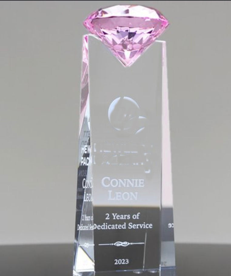 Apogee Pink Diamond Award Crystal